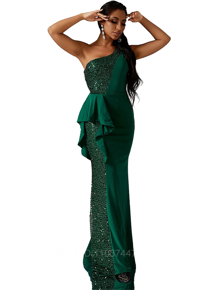 Spaghetti Strap Rhinestone Green Bridesmaid Dresses Split Side Sexy Backless Women Wedding Party Gown 2024 Vestidos Largos