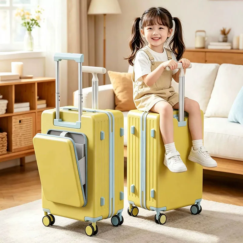 Convertible Luggage with Seat for Kids And Adults Carry-On Bag with Pull Handle for Travel - Boys Girls Women Men