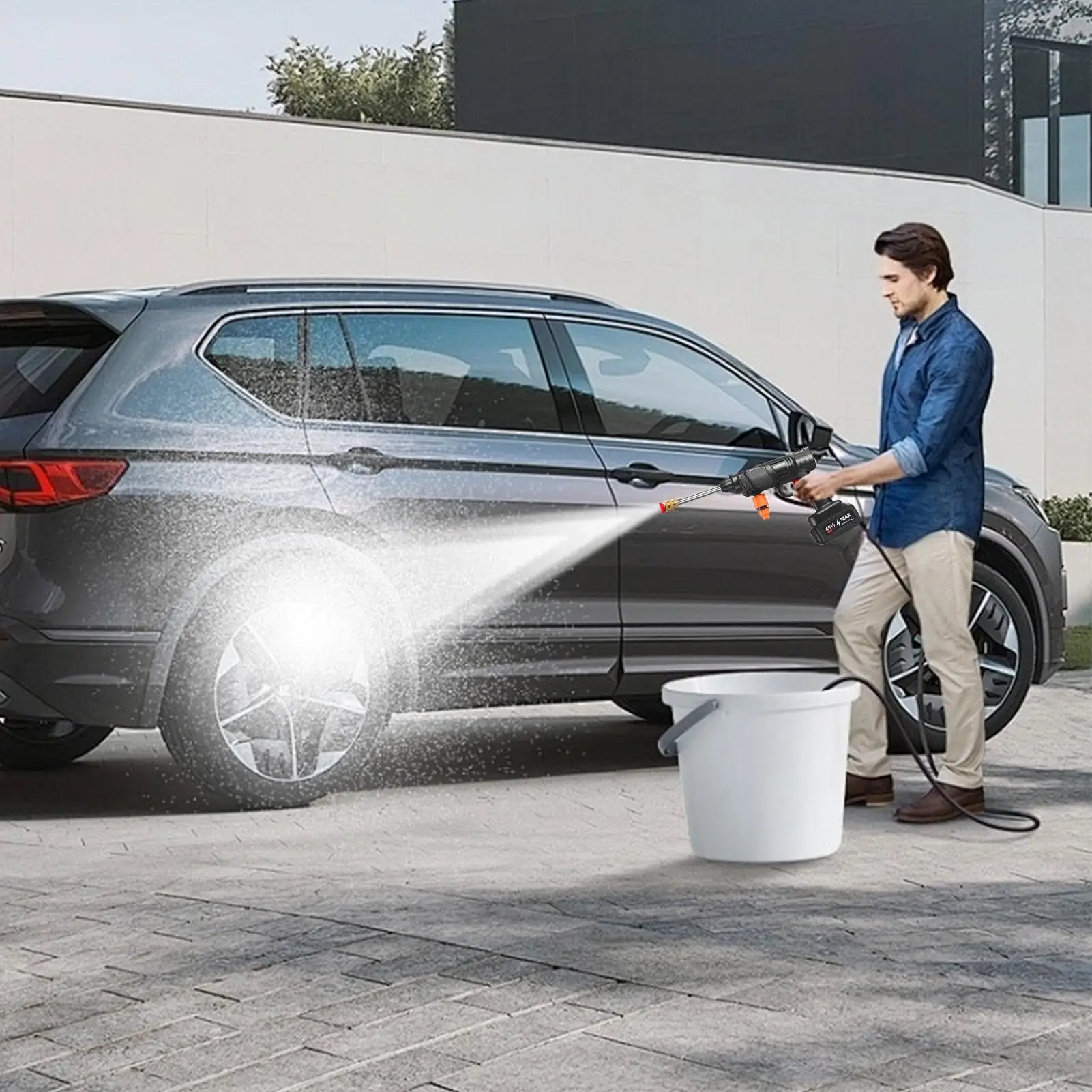 

Cordless Power Washer Electric Portable Cordless Washer Sprayer Rechargeable Sprayer Cleaner Machine Handheld Car Wash