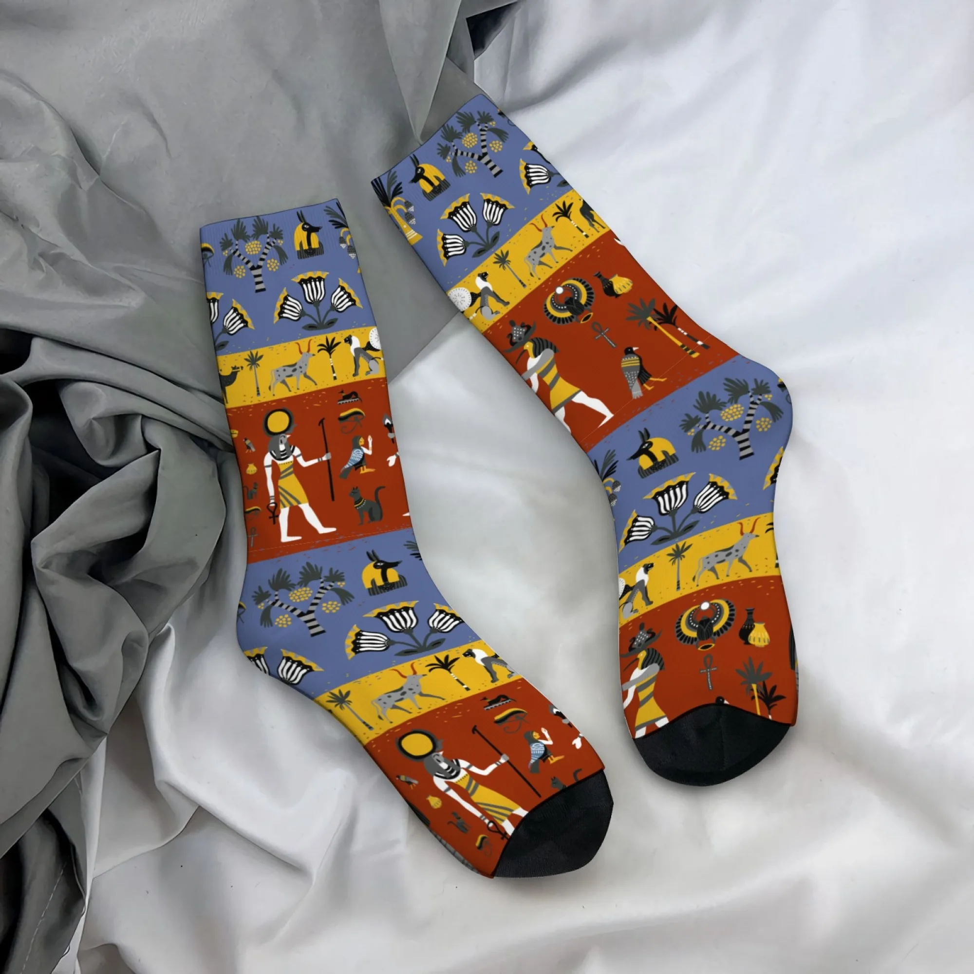 Alte ägyptisch inspirierte Retro-Mode-Herrensocken, bequem, atmungsaktiv, rutschfest, lässig, Sportsocken, Neuheit, lustige Socken, Geschenk