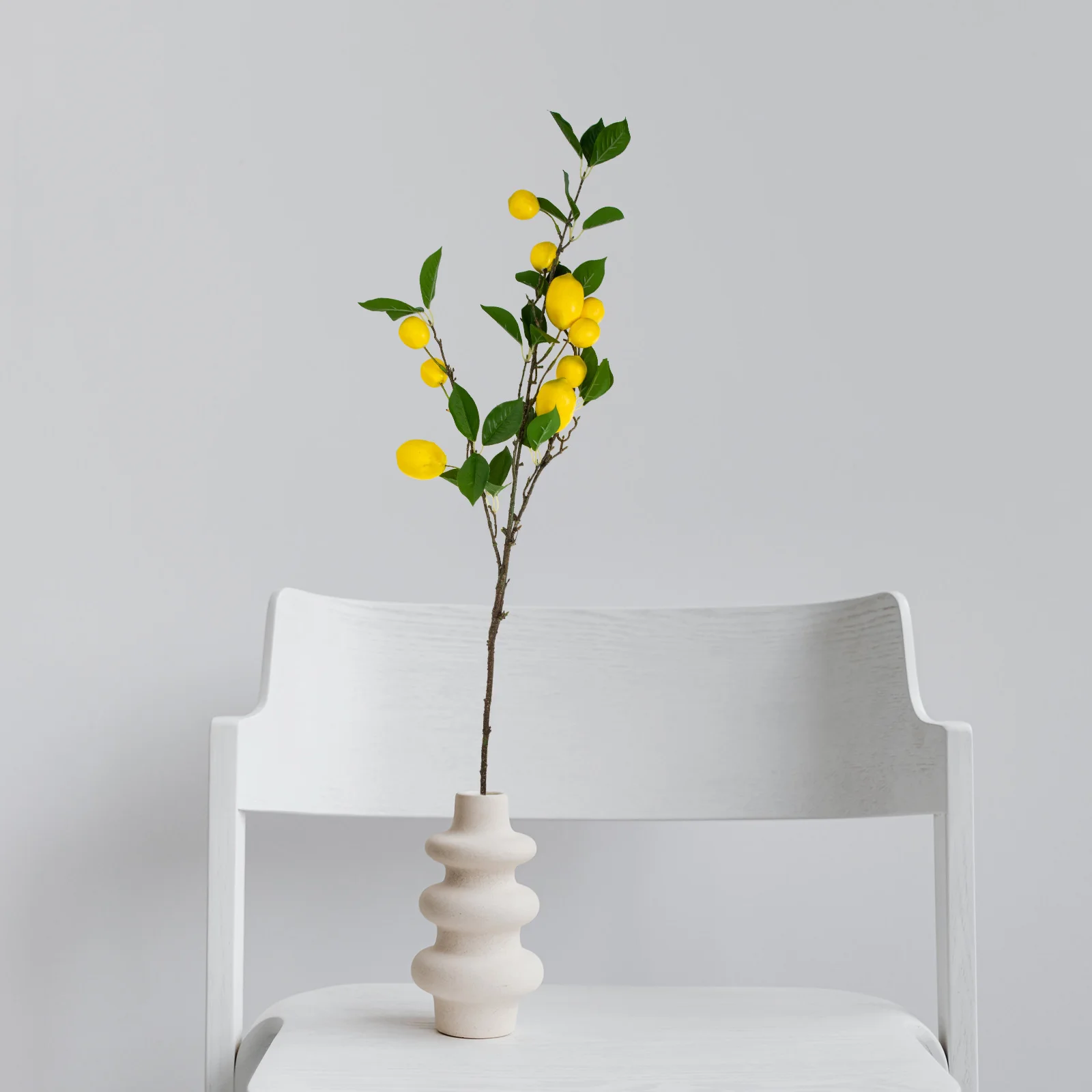 

2 Pcs Artificial Lemon Branch Plants Realistic Faux Decor Countertop nament Plant Decoration Vase Fillers