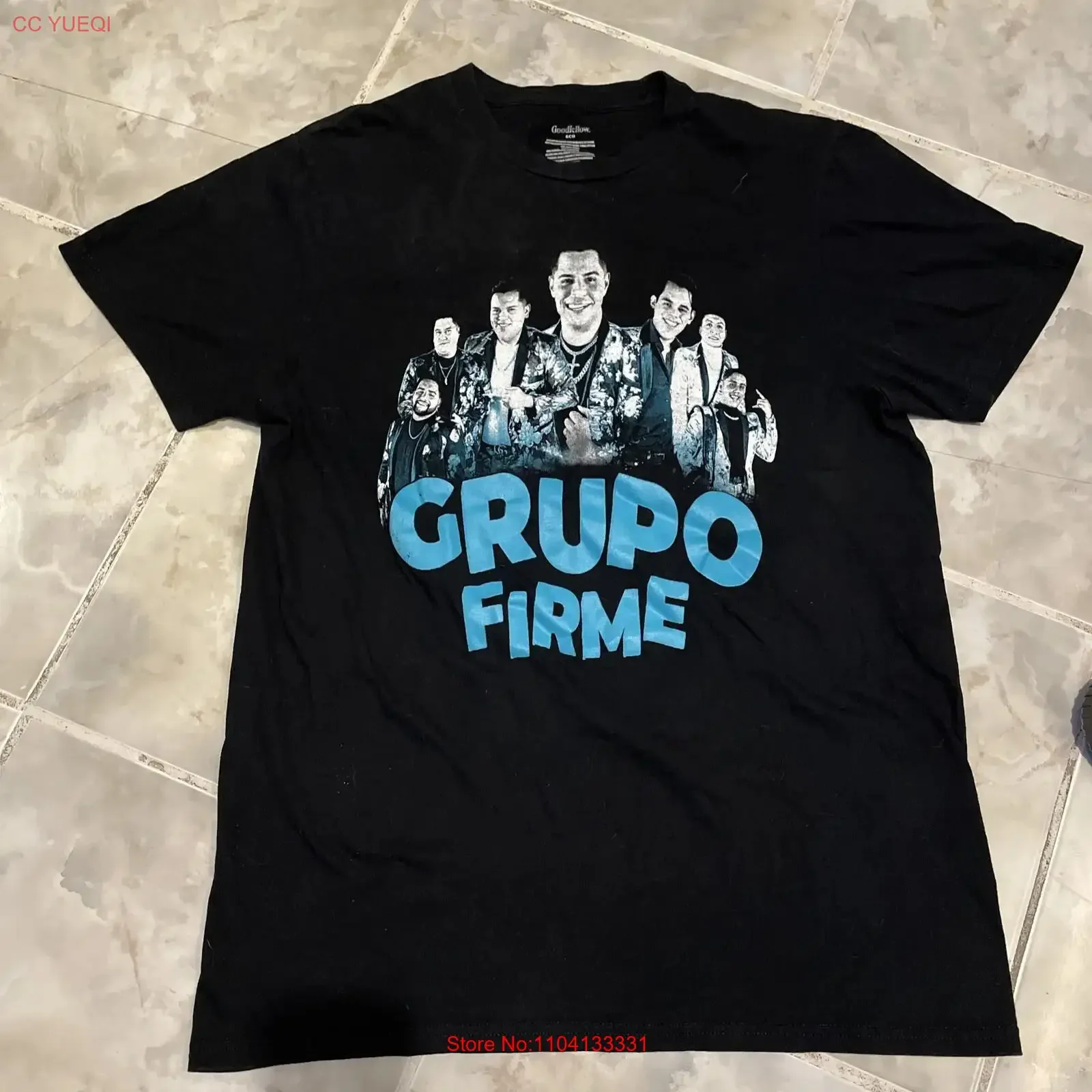 Grupo Firme Tour T Shirt Black Goodfellow Adult Size L vintage Washed fashion streetwear Stylish Slightly Top For Everyday Wear