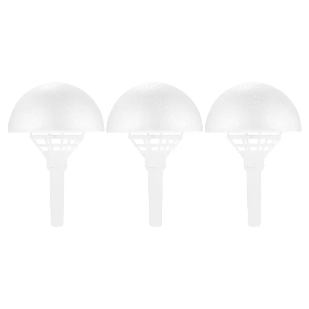 

3 set Foam Flower Holder 3 Sets Wedding Bouquet Handle White Plastic Accessories for Floral Arranging Bride DIY Supplies