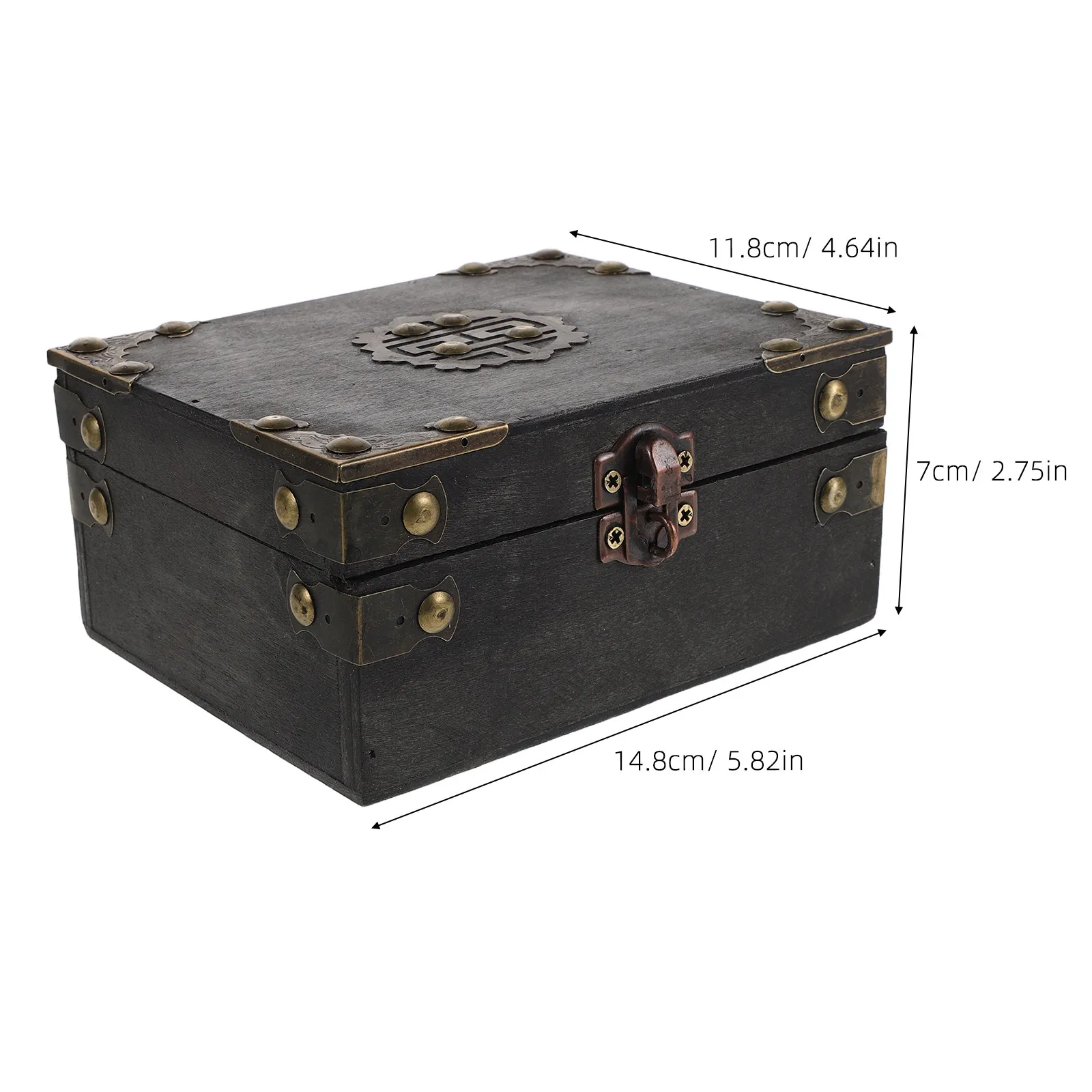 Vintage Wooden Puzzle Box Escape Room Treasure Chest Combination Lock Keepsake Organizer Jewelry Storage for Team Games