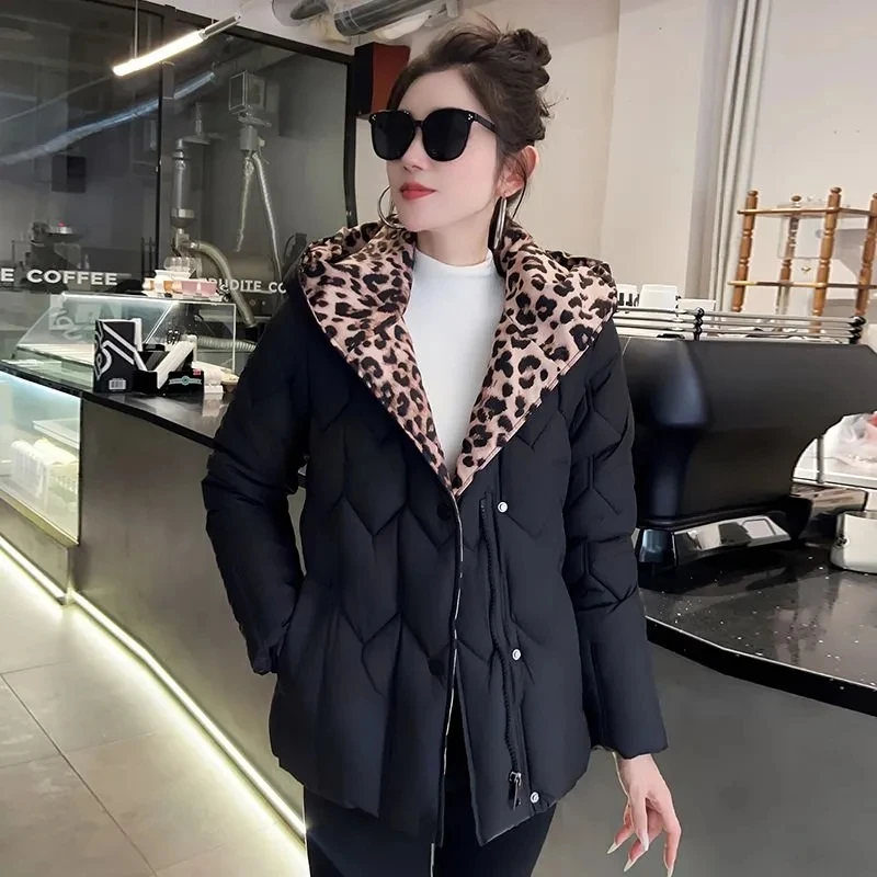 Manteau rembourré en coton pour femme, col en v, ample, grandes poches, ceintures, épais et chaud, nouvelle collection hiver