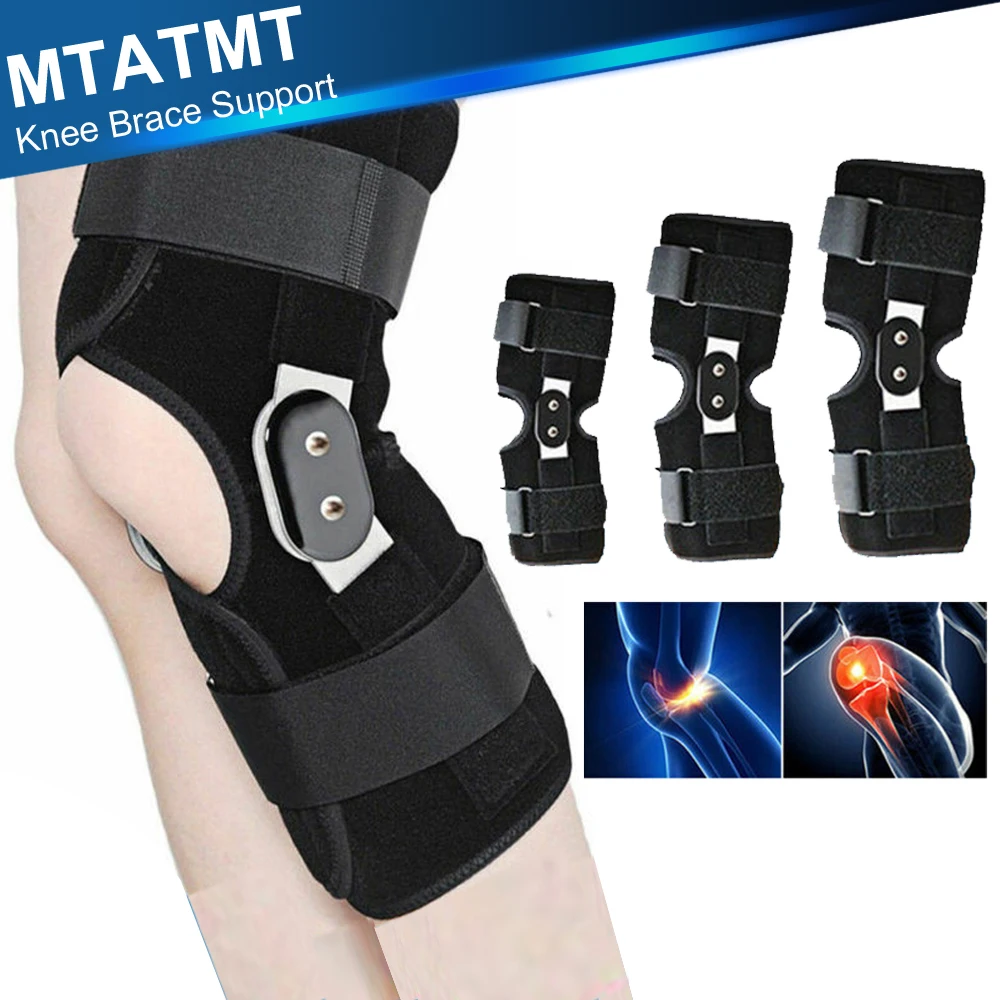 MTATMT 1Pcs Knee Support Brace Open-Patella Stabilizer with Adjustable Strapping & Removable Aluminum Plate M/L/XL/XXL