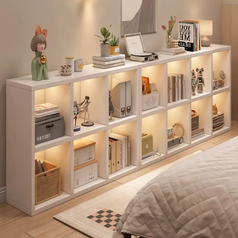 

Eight-grid cabinet, bedside partition cabinet, bookshelf, shelf, floor-to-ceiling bookcase, storage, lattice cabinet