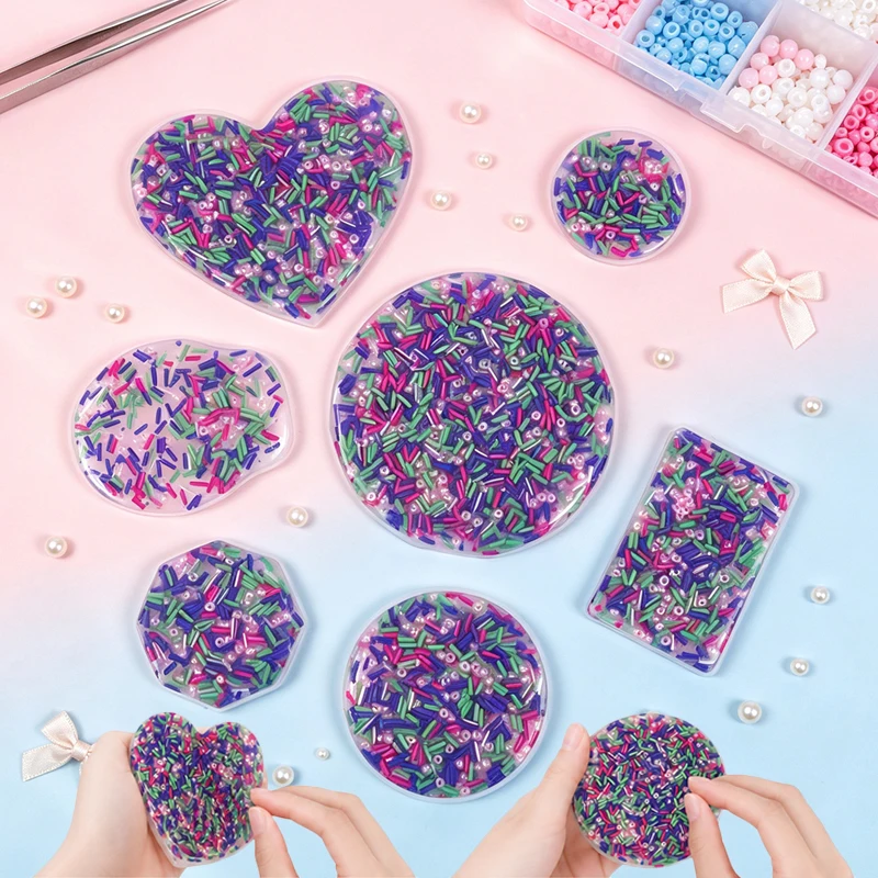 Skin Picking Fidget Toys Skin Picking Pocket Pads Geometric Diamond for Stress Relief Decompression Style E