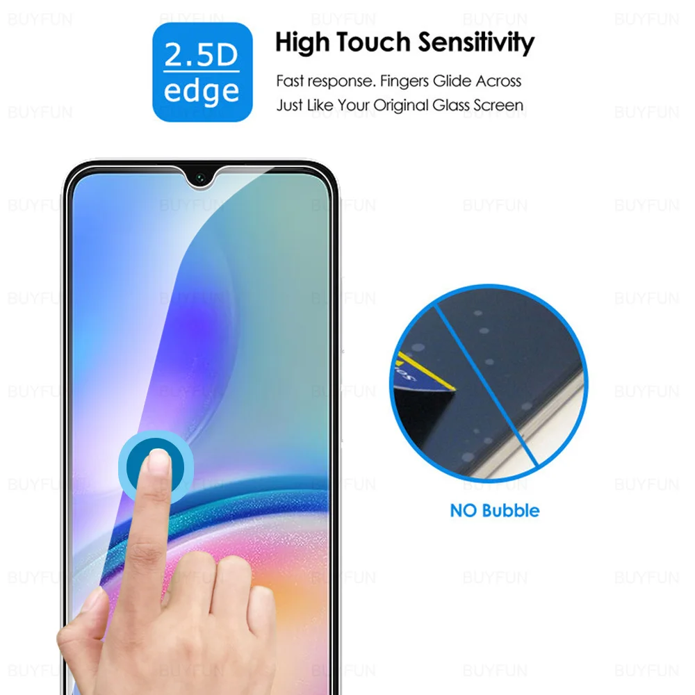 2 Stück 9H Glas für Samsung Galaxy A05s gehärtetes Glas Displayschutzfolie Samsung Samsung A05 A15 4G A25 A35 A55 5G A 05 15 25 35 55