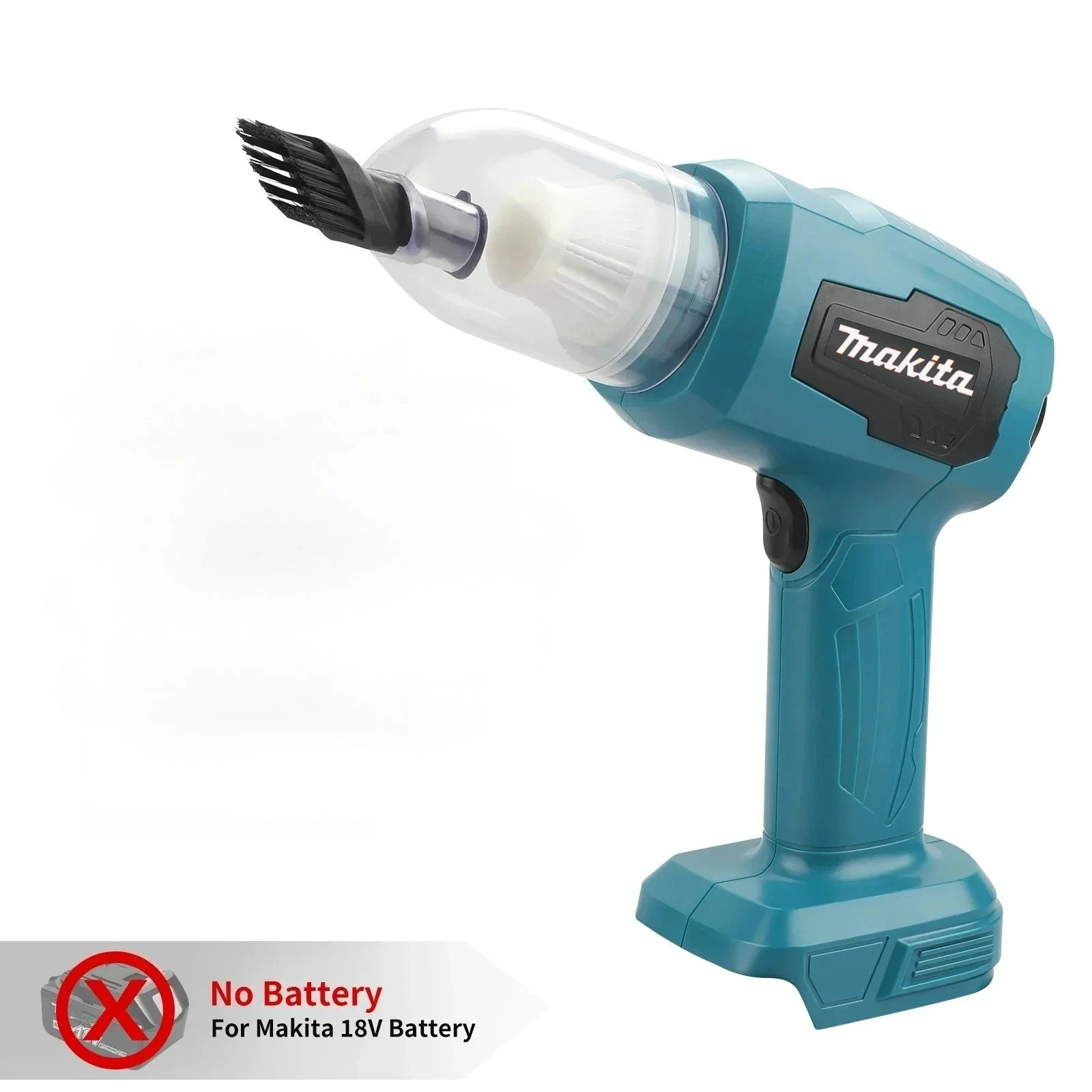 Makita Wireless - Opgeladen autostofzuiger: Sterke zuigkracht Handheld Dual - Functie (Blow/Suck) voor auto's en huishoudens 18v