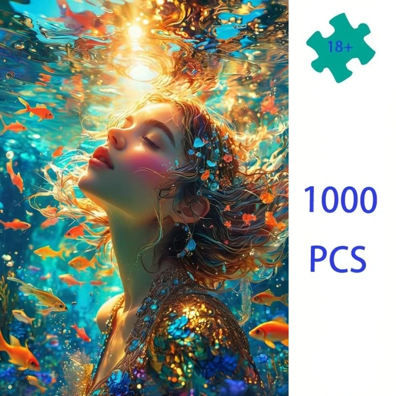 

500/1000 PCS Jigsaw PuzzleAnime female portrait Home Family Activity Games for Gameroom Bedroom Home Decor Frameless