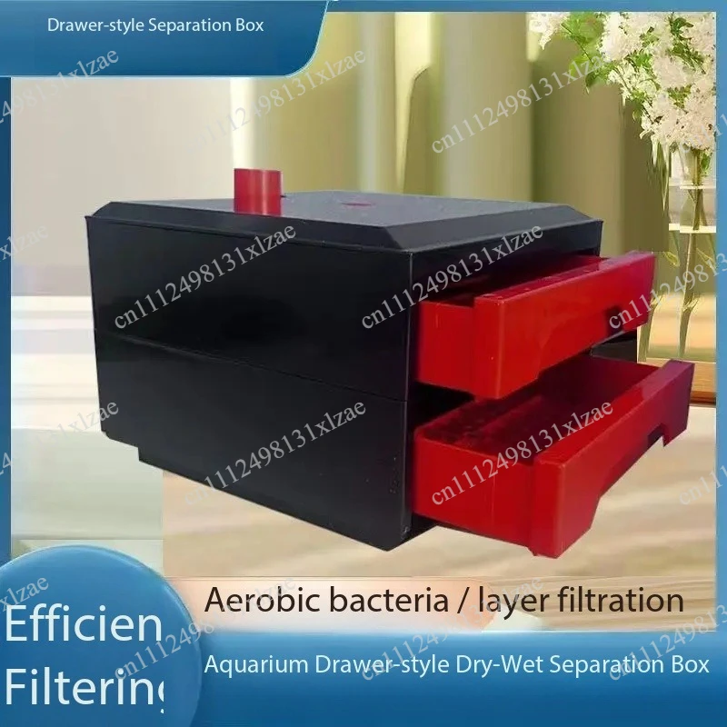 

Aquarium Dry-Wet Separation Box, Upper Multi-Tier Drip Filter – Drawer Type Sump for Crystal Clear Water