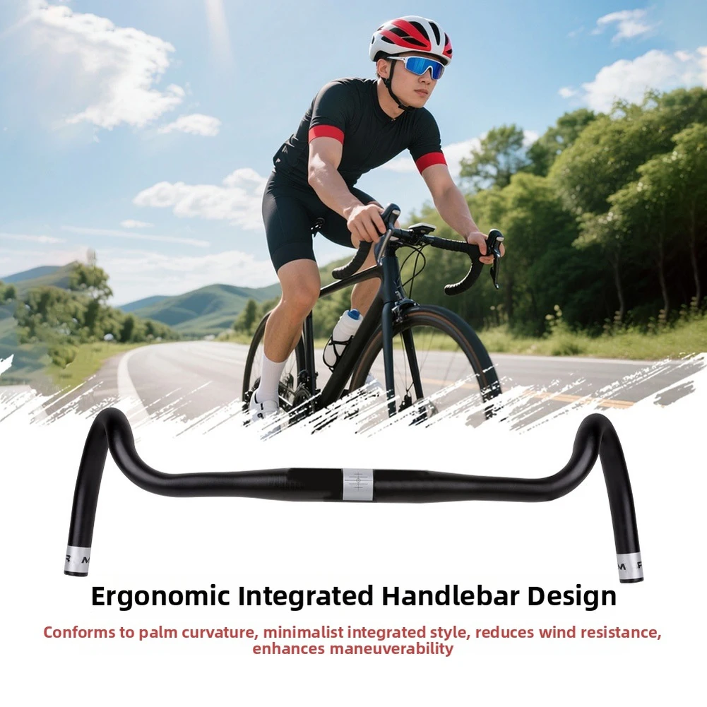 para-carreras-competitivas-manillar-de-carreras-negro-ligero-de-aluminio-de-alta-resistencia-diseno-de-forma-aerodinamica