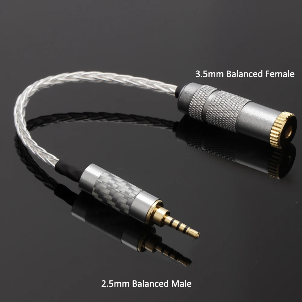 HiFi 6,5mm 4,4mm 3,5mm 2,5mm Adapterkabel für Gitarre Kopfhörerverstärker zu Lautsprecher Audio-Adapterkabel 7N OCC Versilbertes Kabel – Detail 6
