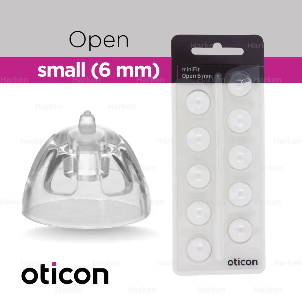 Hearing Aid Domes for Oticon hearing aid Replacements Oticon Minifit Open Domes 8mm/10 mm(Open 6mm/8mm)