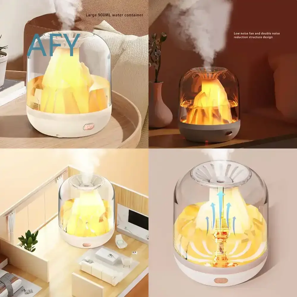 peiqi Mist Humidifier for Small Dormitory Home Indoor Use 900ml Tank 360 Degree Rotation 3 Mode Adjustable Mist Level Night