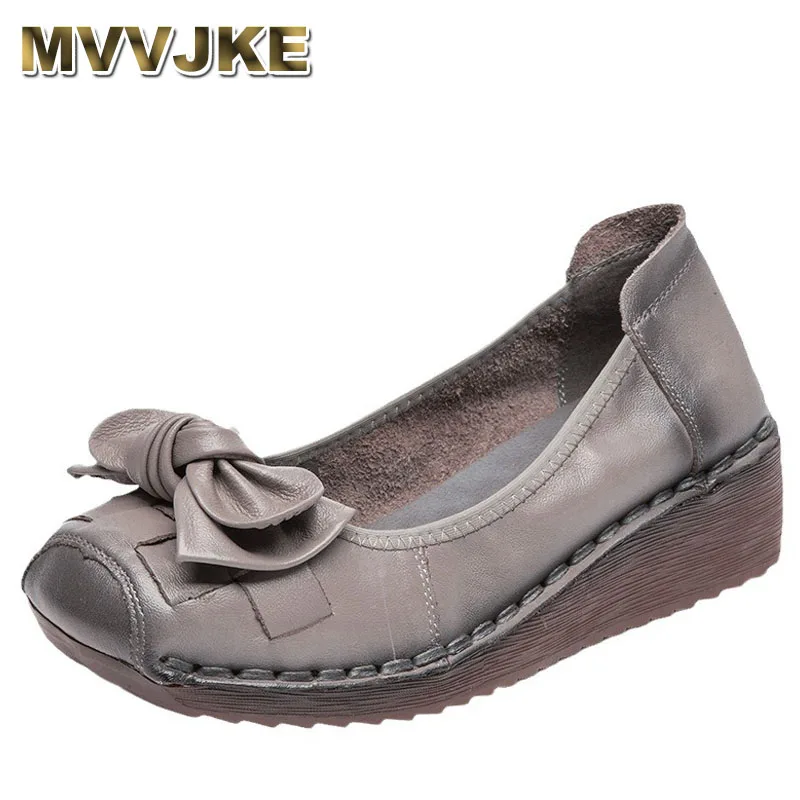 

Retro Single Shoe Leather Soft Sole Mother's Shoes Spring and Autumn New Anti Slip Cowhide Sole Women's Shoes