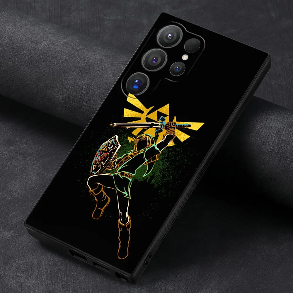 Anime The Legends of Zeldas Phone Case For Samsung Galaxy S24Ultra S23 S21 S20 Fe S10 S25 S22 Plus S24 Ultra 5G Black Soft Cover