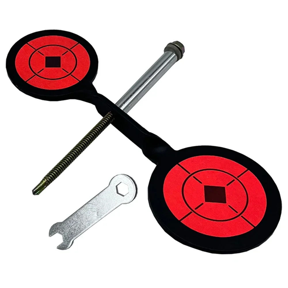 Spinners objetivo de disparo de objetivo de 3mm de espesor, reinicio automático, acero al carbono, doble Spinner, almohadilla de roación de 360 ° para caza