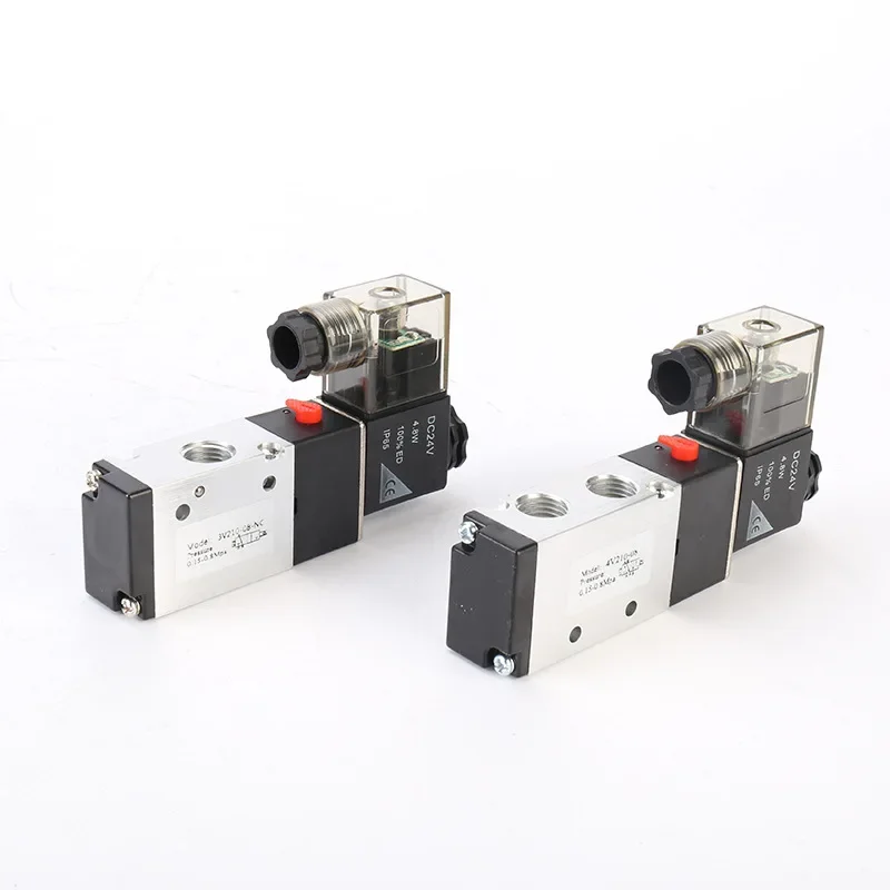 

4V210-08 Pneumatic Cylinder Valve Electric Solenoid Valves 5 Way 2 Position Control Air Gas Magnetic 12V 24V 220V Coil Volt Hose