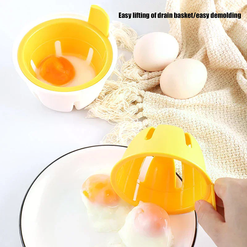 Silicone Egg Cooker 1/2 Cavity Microwave Egg Poacher For Boiled Eggs And Poached Eggs Kitchen Cooking Gadgets Poached Egg Cups