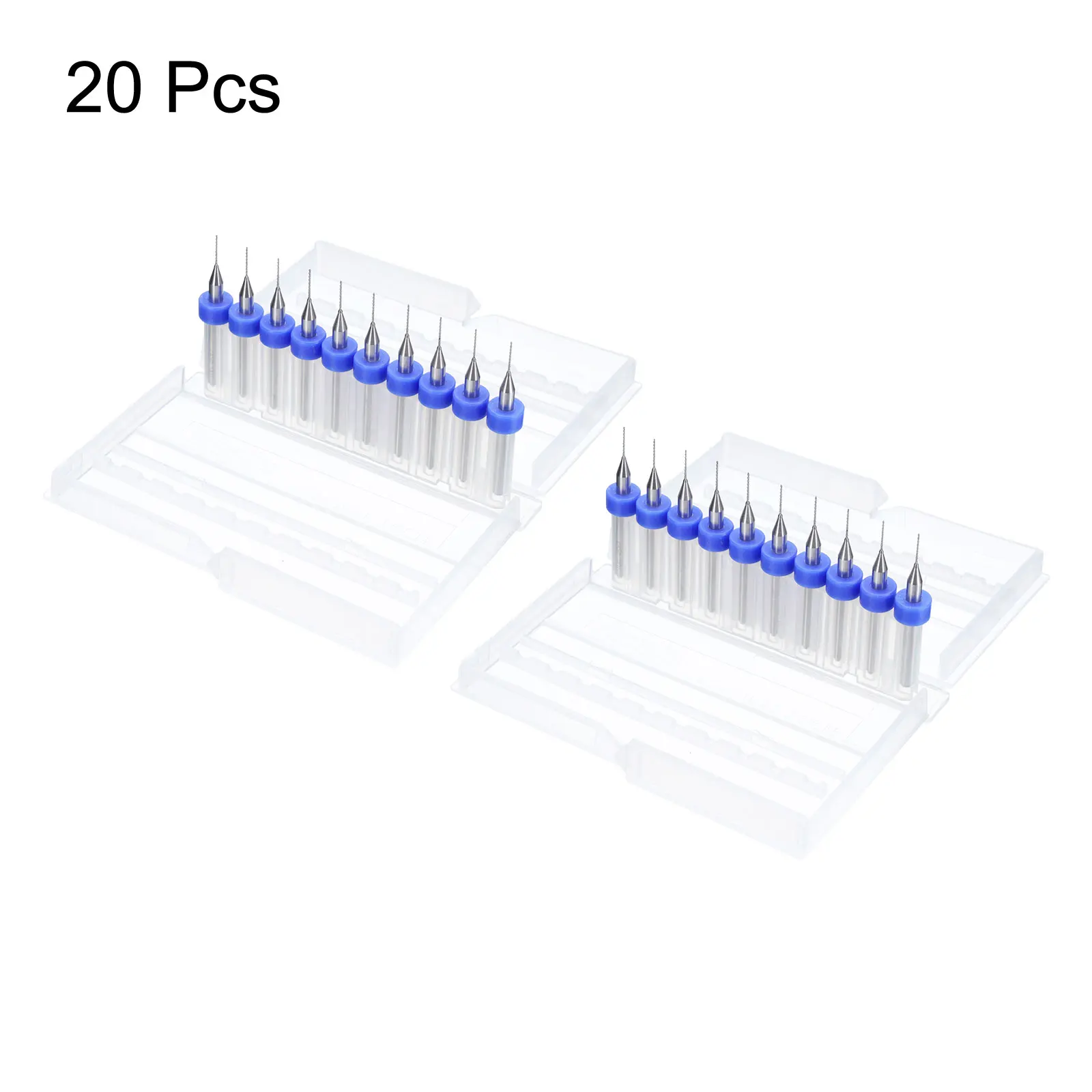 Imagem -05 - Micro Pcb Tungstênio Aço Brocas Cnc Gravura Placas Eletrônicas Amber Hardware 0.1 Mm1.6 mm 20 Pcs