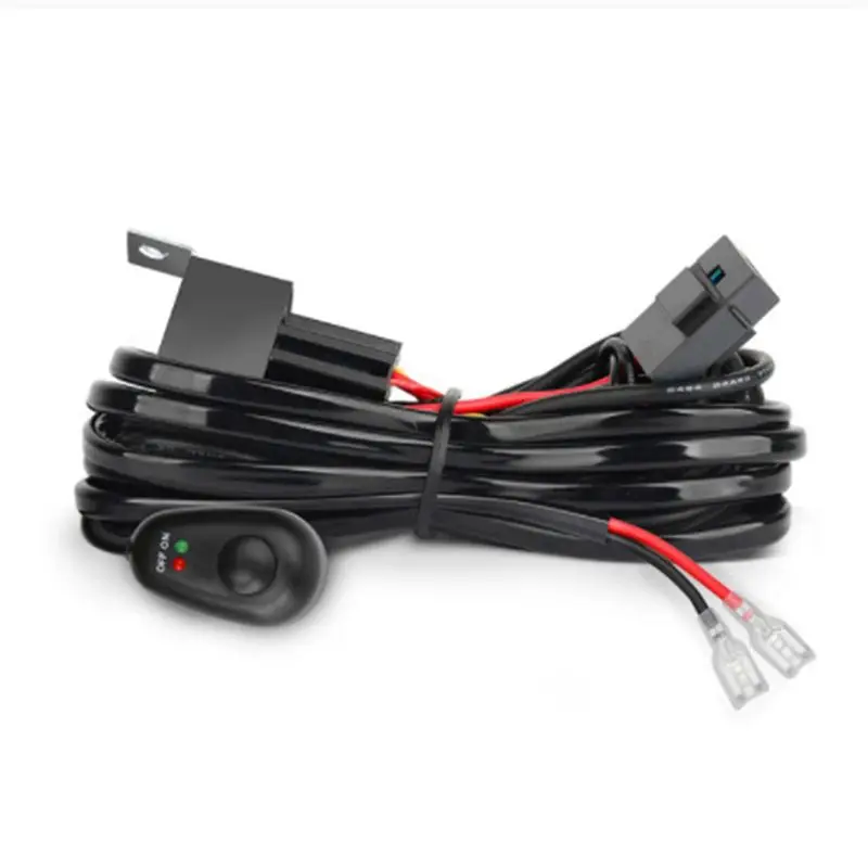 2X Wiring Harness Kit For 1 Light Fuse On-Off Switch 12V 40A Relay 180 W/ 300W For 4-52 Inch Led Work Light Bar
