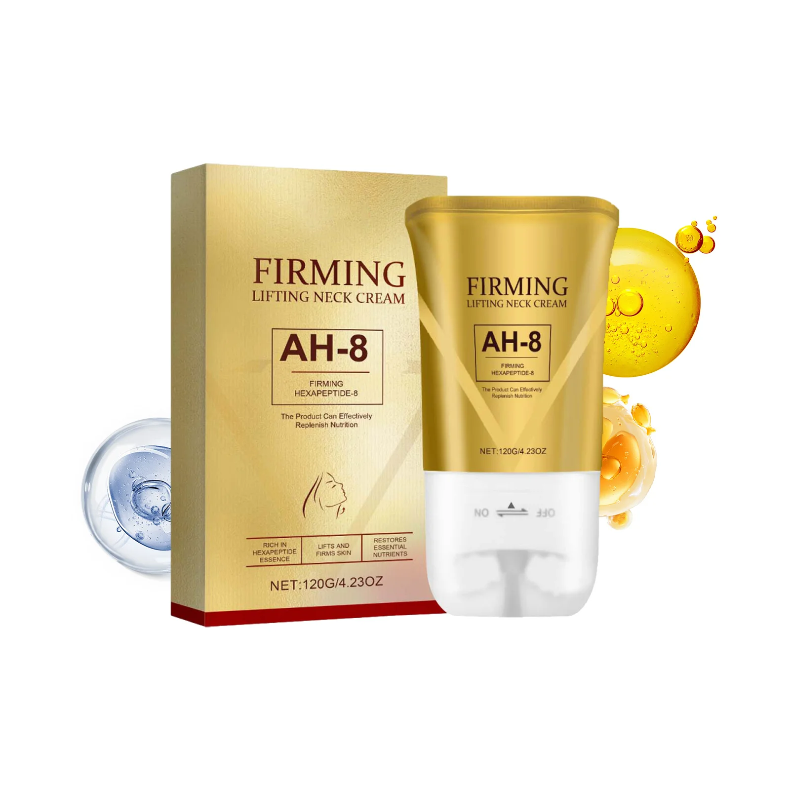 AH-8 Firming Lifting Neck Cream Eliminate Neck Wrinkle Double Chin Tighten Fine Lines Improve Loose Skin Neck Rejuvenation Cream