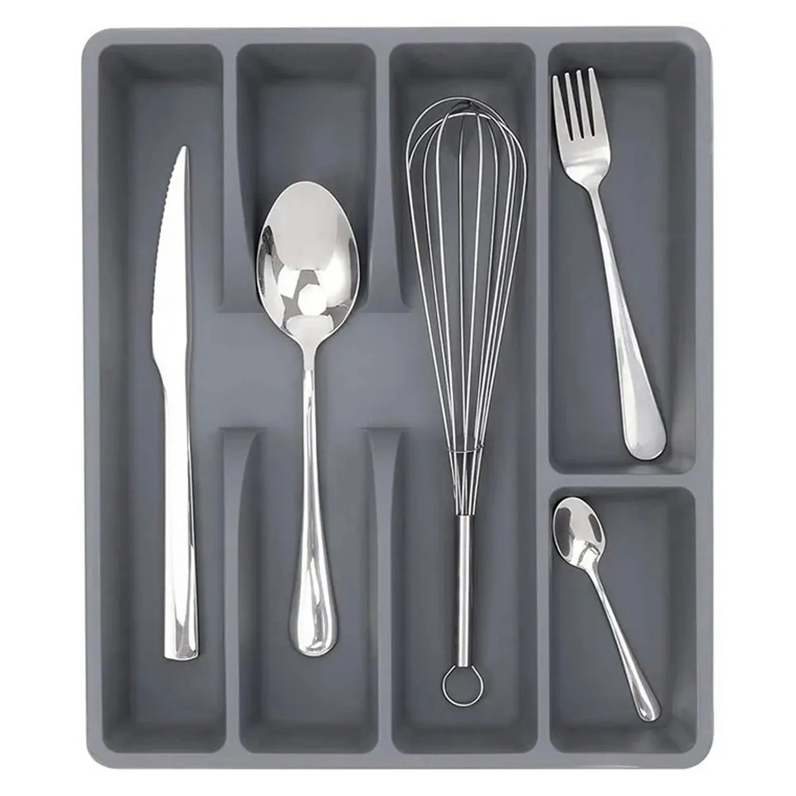 Shengdrawer Kitchen Drawer Organizer Silverware Holder Utensil Organizer Cutlery Organizer Tray Plastic Flatware