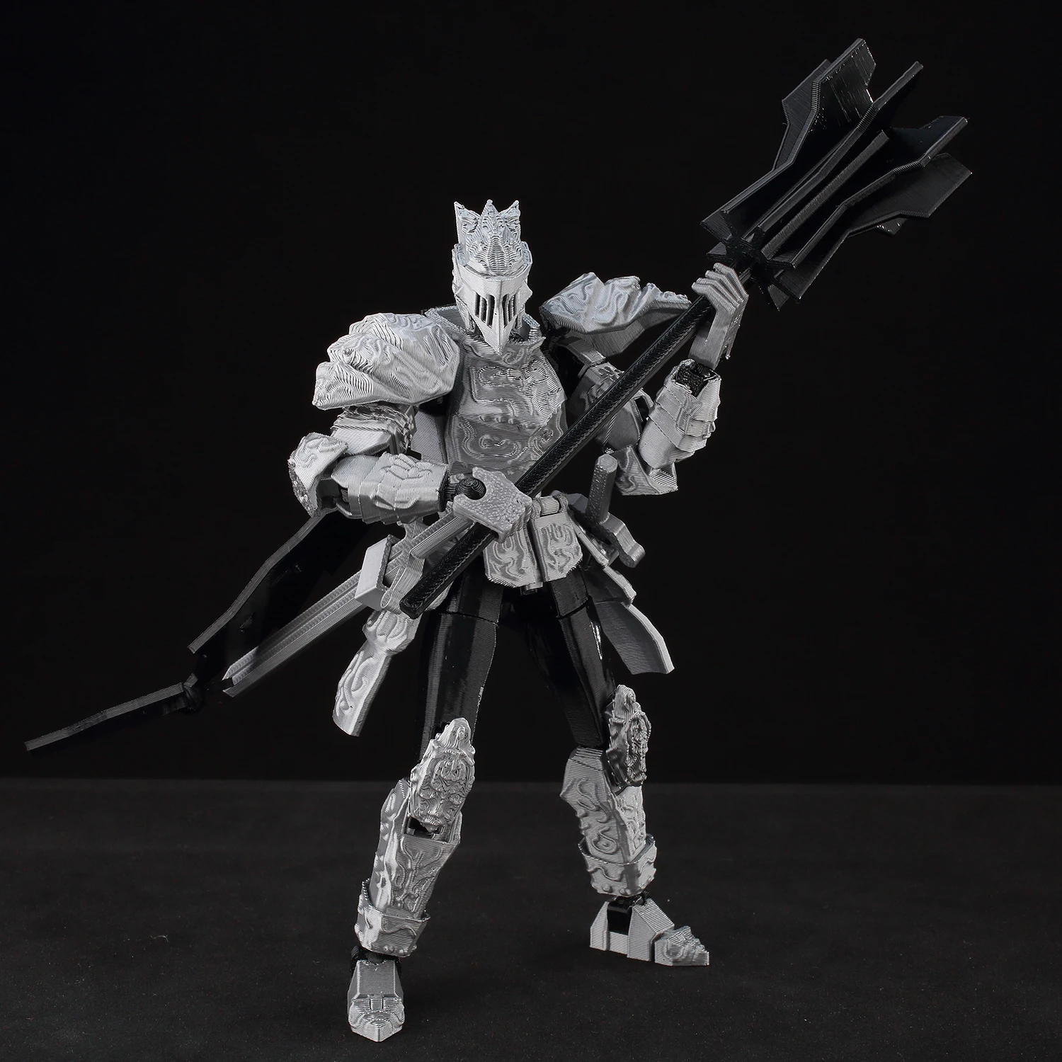 

​9L3D Lucky13 Ghost Knight Medieval Warrior Dual Katana FX Family Bonding Toy Car Ornaments Desk Decor Full Body Movable Robot