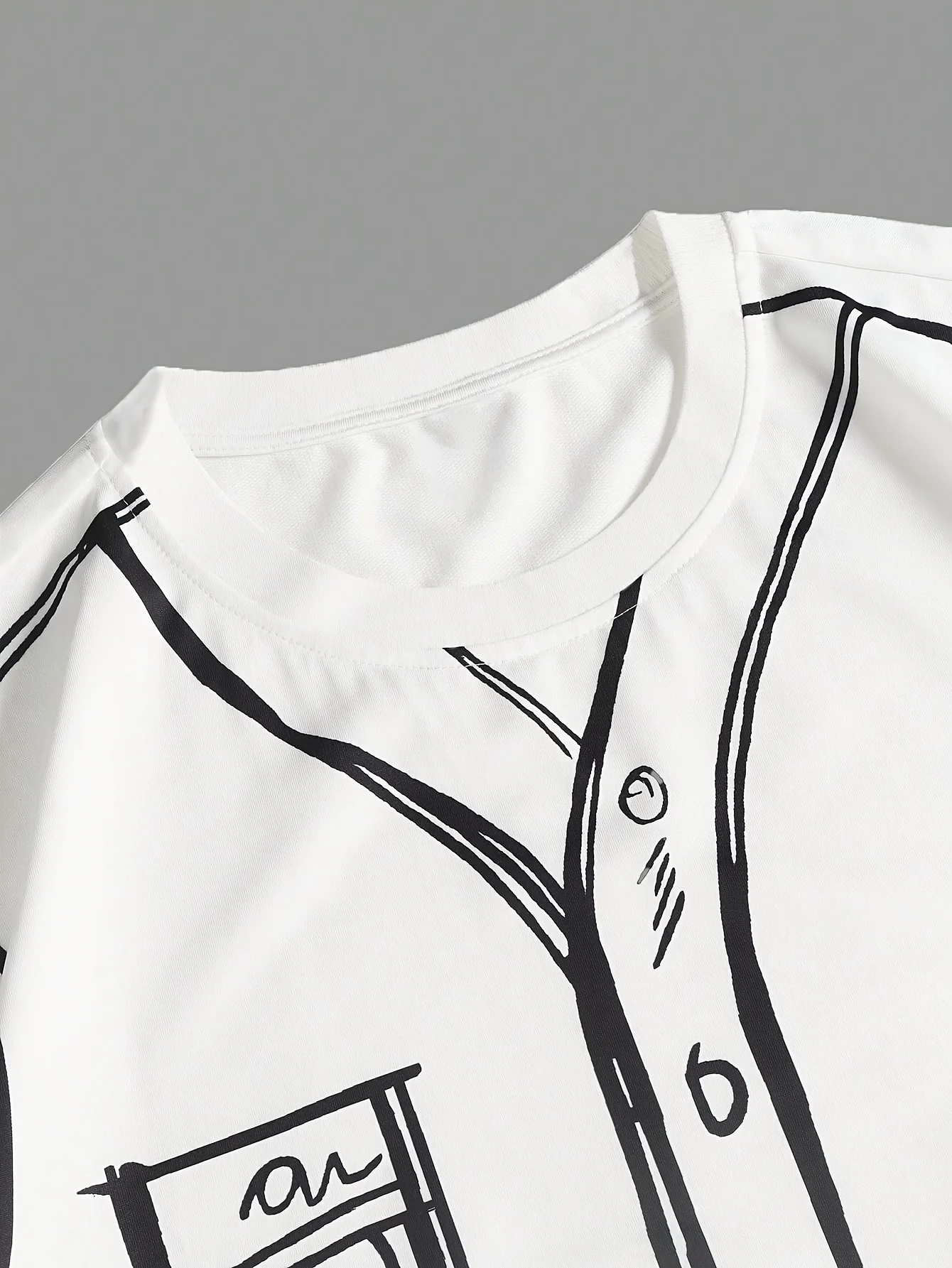 Trendiges, kurzärmeliges T-Shirt mit Rundhalsausschnitt für Herren, geeignet für alle Jahreszeiten, lässig und bequem. – Detail 2