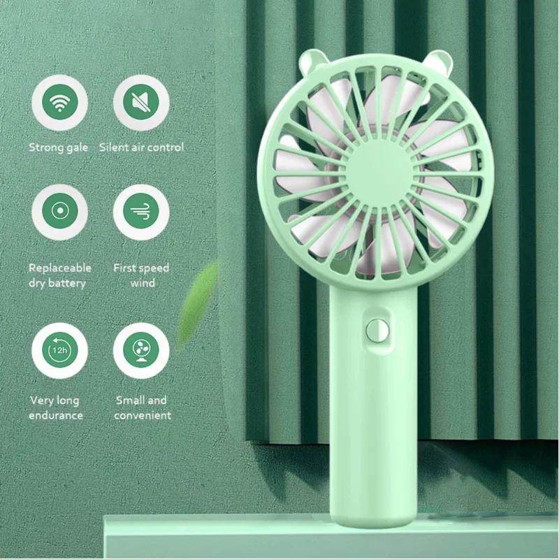 Xiaomi Handheld Fan Portable Mini USB Rechargeable Fan Small Makeup Eyelash Cooler Women Girls Office Travel Air Cooler Cute Fan