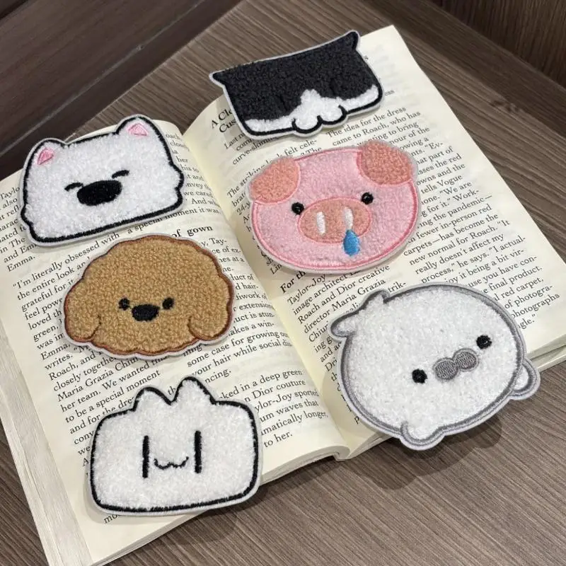 1/6 Stück Cartoon Niedliches Haustier Magisches Klebeband Spurloses Haarband Patch Stirn-Haarpatch Bestickter Plüsch Dekorativer Haarclip – Detail 4