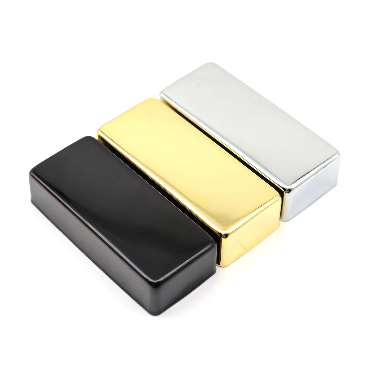 2pcs MINI Sealed Humbucker Electric Guitar Pickup Covers Brass Humbucker Pickup Cover No Holes Chrome/Gold/Black