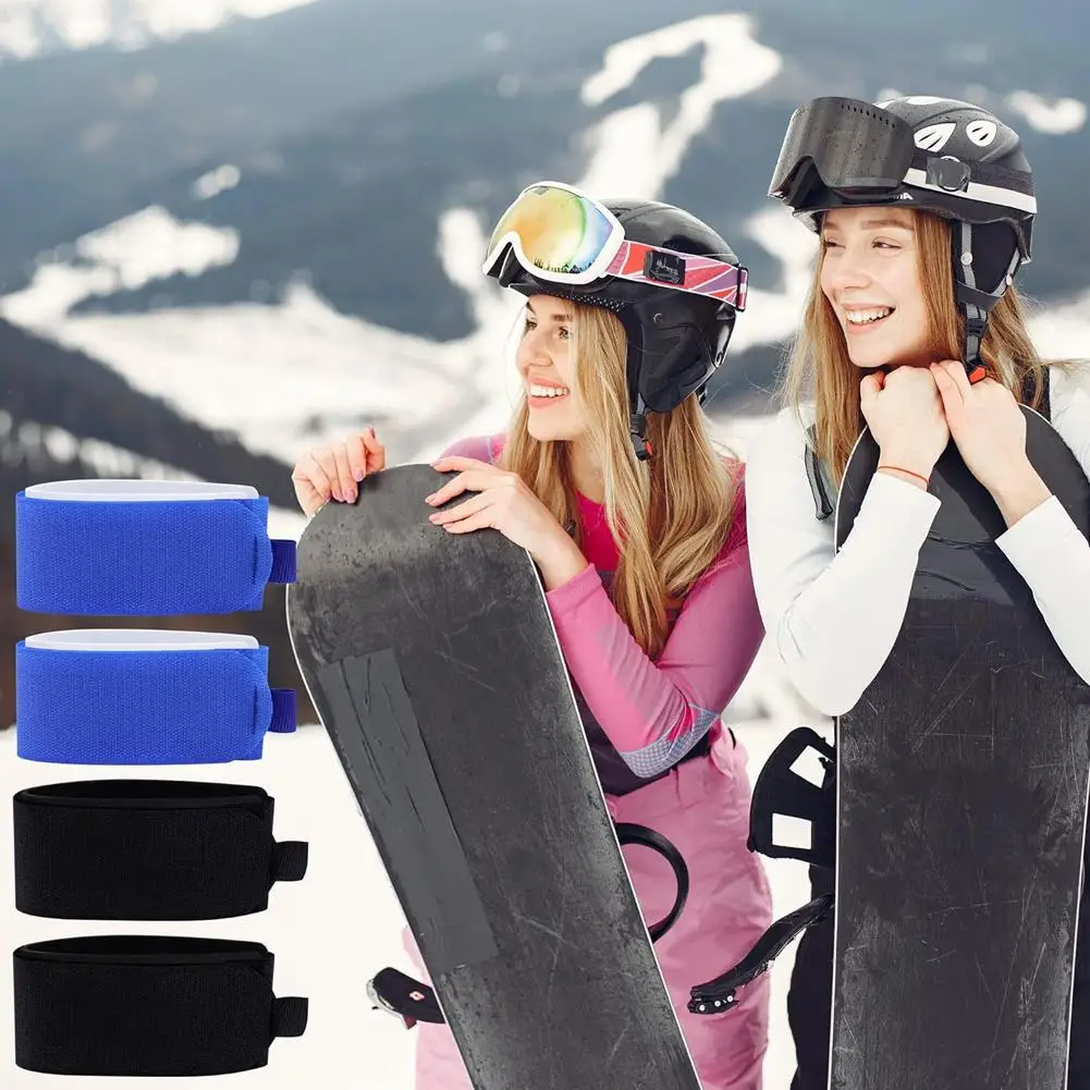 2 pezzi Cinghie da sci Cinghie da snowboard Cintura di fissaggio per slitta Tavole da sci portatili per esterni Accessorio per fascia Forniture in nylon Strumento di fissaggio per sci