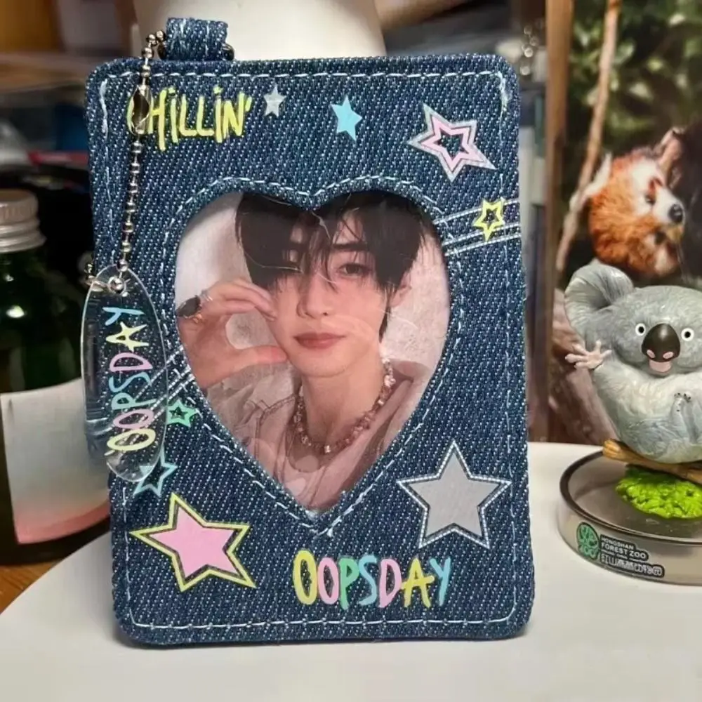 Симпатичная ретро фоторамка из джинсовой ткани в стиле y2k с подвеской-рюкзаком-цепочкой
