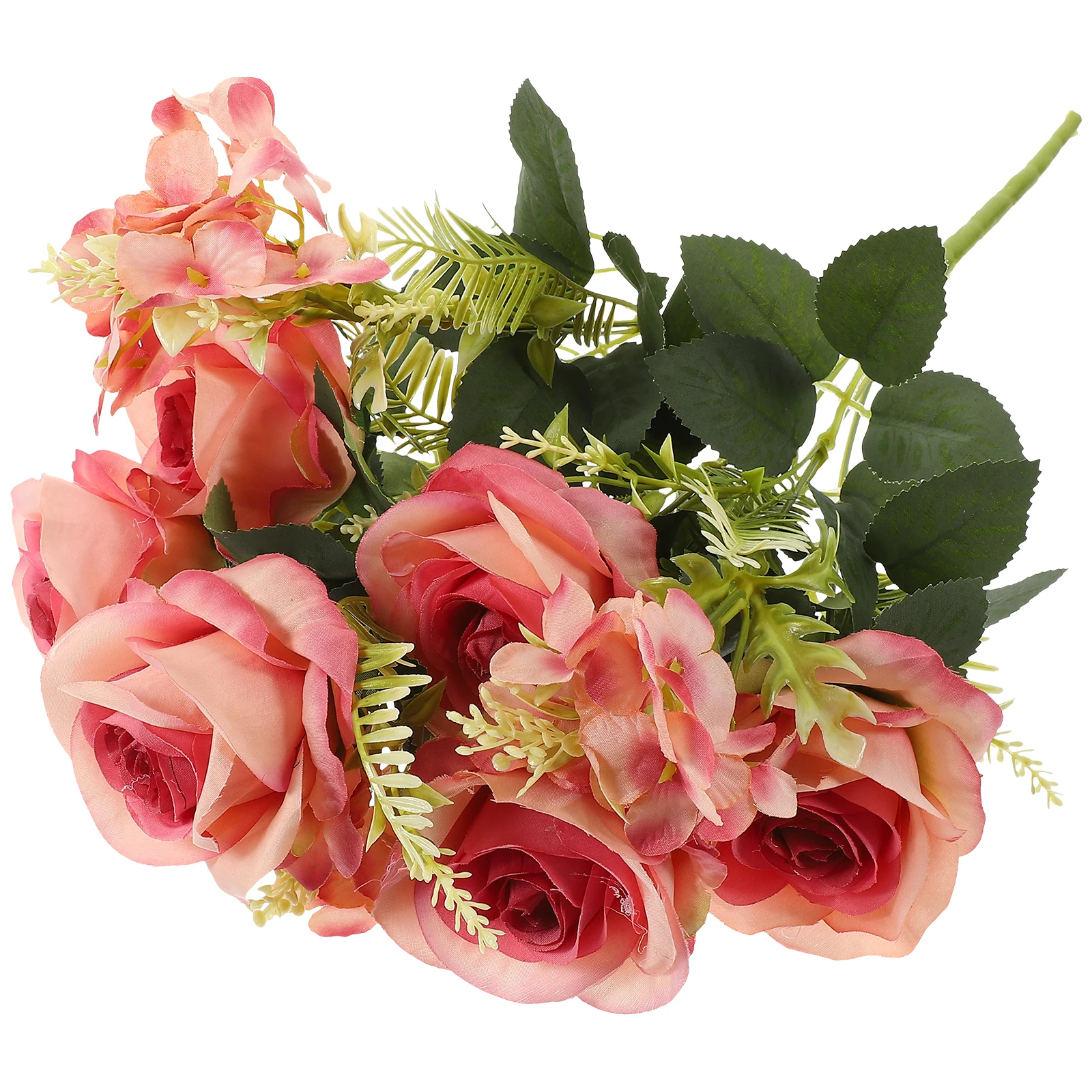 

Artificial Rose Bouquet DIY Flower Decoration Wedding Arrangement Decorative Flowers Roses Crafts Lifelike Silk Cloth Stems