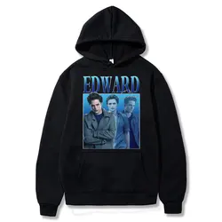 Edward Cullen Hoodies Cotton Hold on Tight Twilight Saga Robert Pattinson Sweatshirts Men Oversized Hoodie Unisex Streetwear