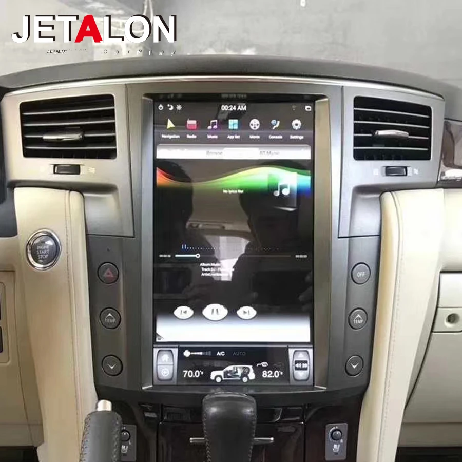13.6Inch Android 13 Vertical Style Car Radio Multimedia Player For Lexus LX570 2007-2015 GPS Navigation Stereo Carplay Auto 4G