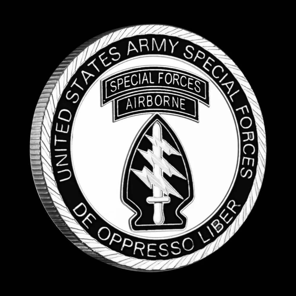 US Army Special Force Airborne Collectible Silver Plated Souvenir Coin Military Fans Collection Gift Commemorative Coin