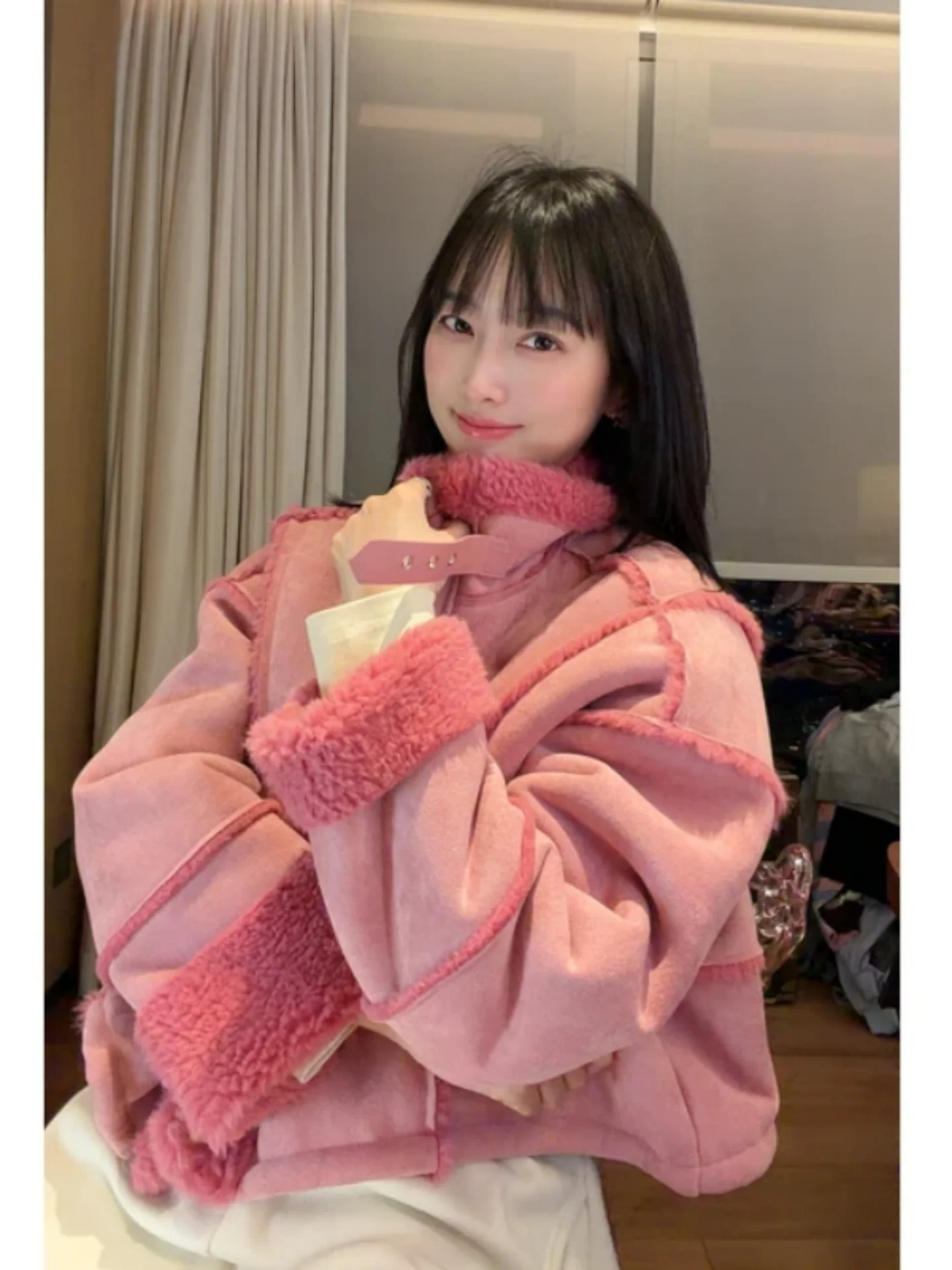 

Faionable Лоскутный воротник-стойка Свободная женская верхняя одежда Зимняя новинка Sle Agel Top Commute Sle Regular Sve Long