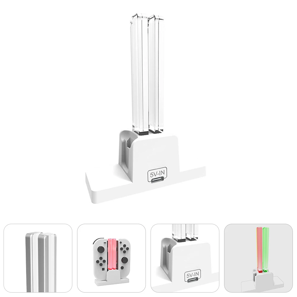 

Game Controller Holder Charging Pad Desktop Station for / White LED Indicator Scratch-Proof Space-Saving Easy Insert
