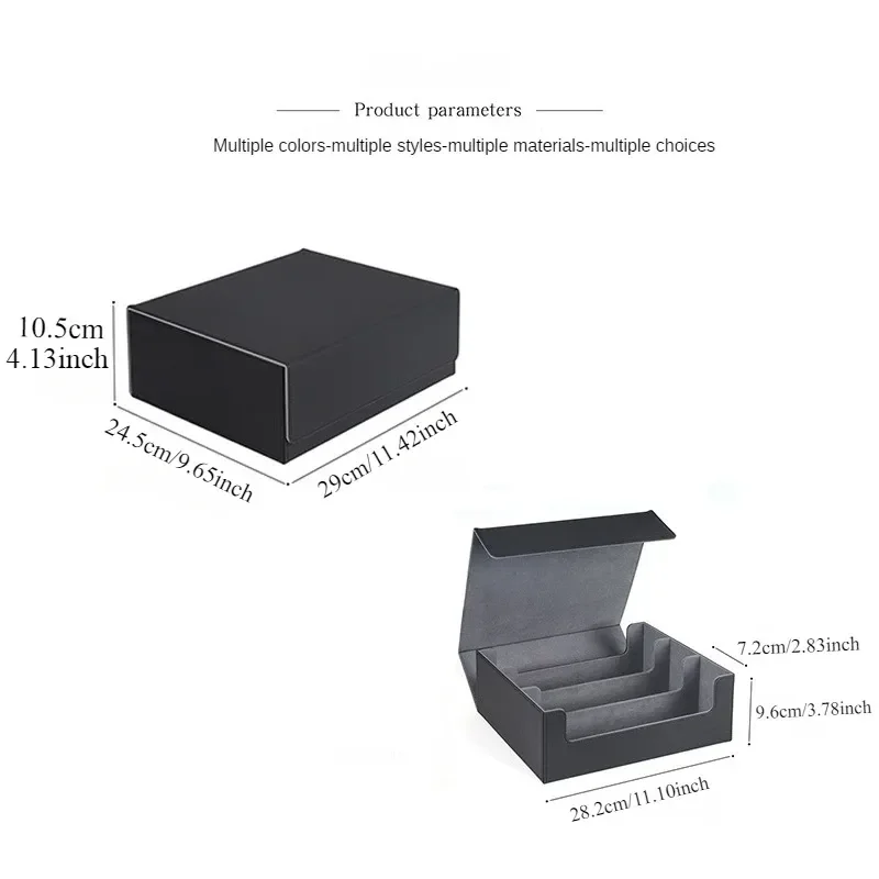 Storage Box For 1800/600/100+ Trading Cards PU Leather Commander Card Deck Case Magnetic Closure Card Holder for Magic Game Card image 6