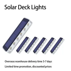 LED Step Lamp luce per scale Outdoor IP68 luce solare impermeabile con lente Design antifurto illuminazione decorativa per percorso Deck da giardino