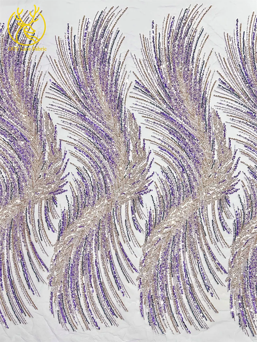 Luxury French Sequin Beaded Lace Fabric 2025 High Quality African Nigerian Groom Mesh Tulle Fabric Ladies Party Wedding Dresses