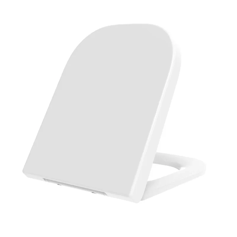 STLF  Q-shaped slow-closing toilet seat cover, smooth white heat-curing 35cm