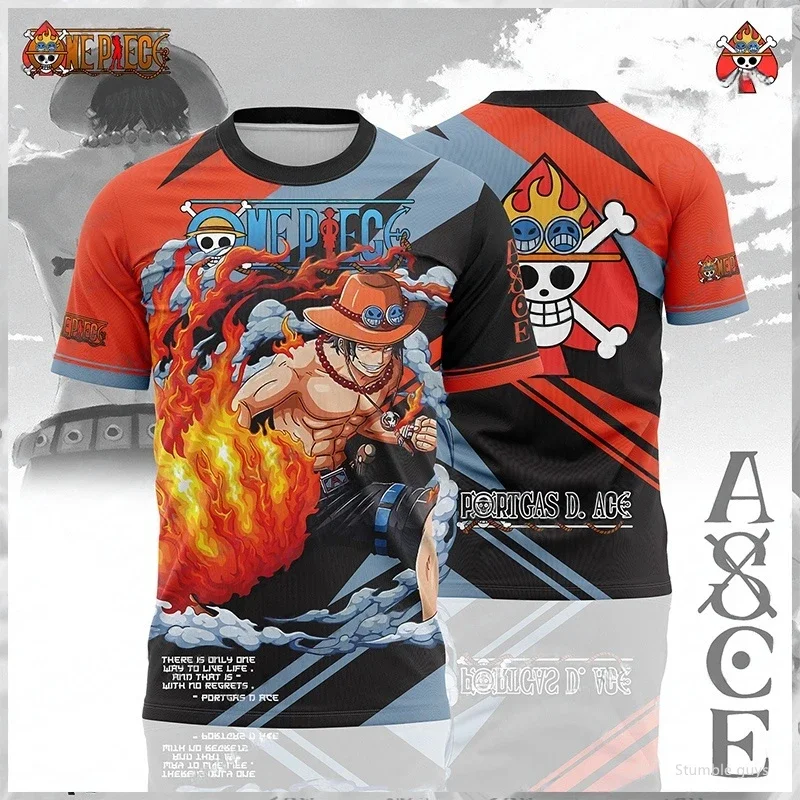 Herrenmode One Piece T-Shirt Sabo Art Print Jungenkleidung Mädchen Anime Kurzarm Herren Jersey Leichte Oberteile