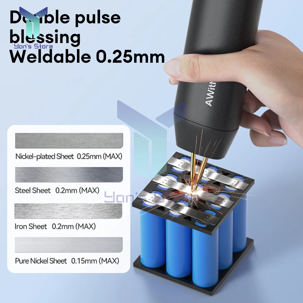 1Pcs Spot Welder Handheld Automatic And Manual Modes Portable Mini Spot Welding Machine Nickel Plate 18650 Battery Spot Welder