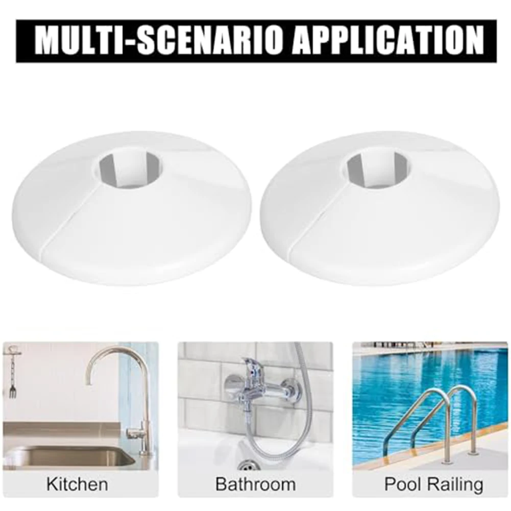 4/10pcs 15mm Radiator Pipe Collars Cover Floor Decorative Radiator Plastic Water Pipe Cover Wall Duct Faucet Accessories