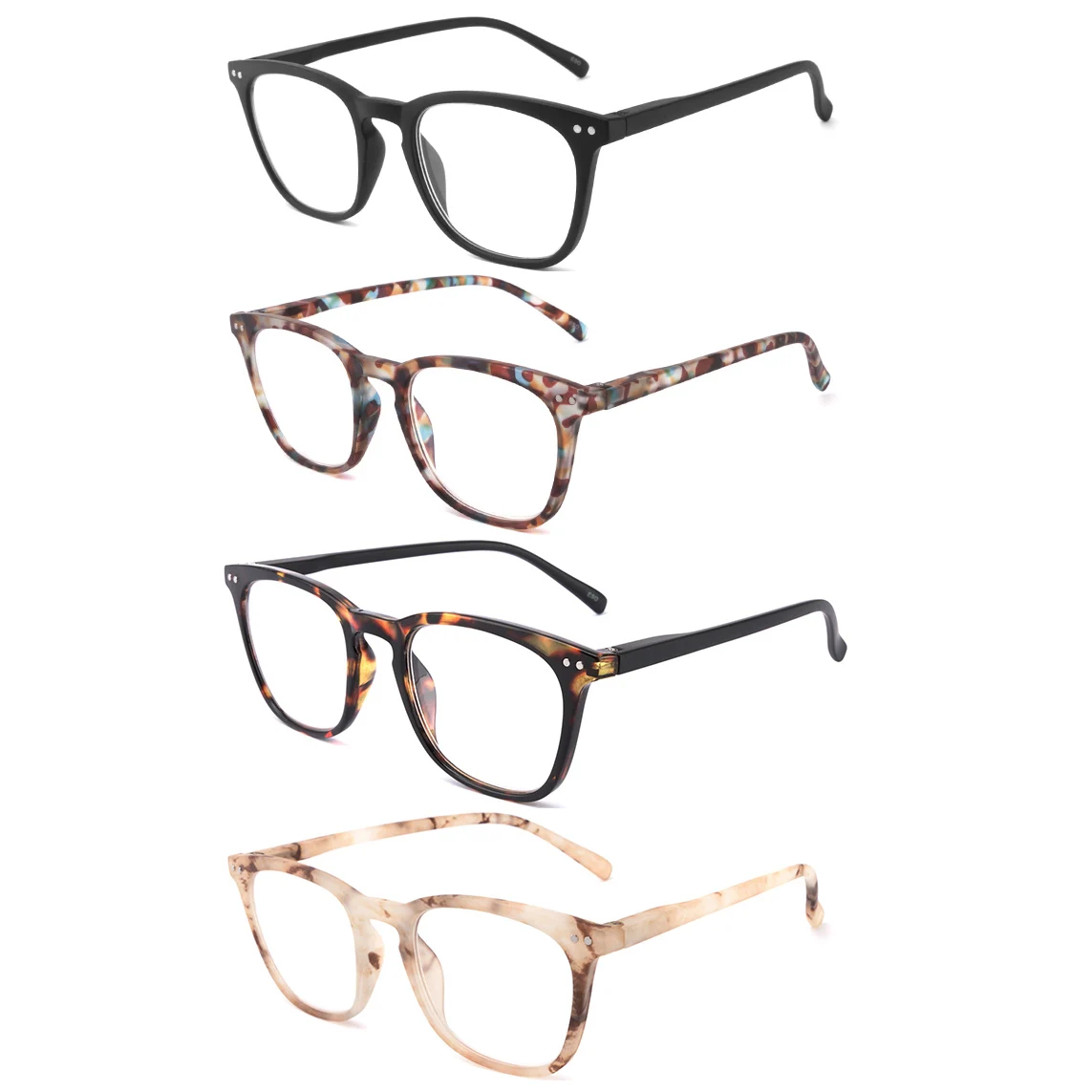 

4 Pack High Quality Comfortable Reading Glasses for Women Presbyopic Ladies Eyeglasses